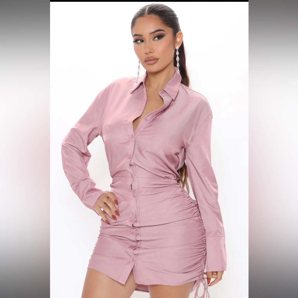 Wisdom Ruched Shirt Dress